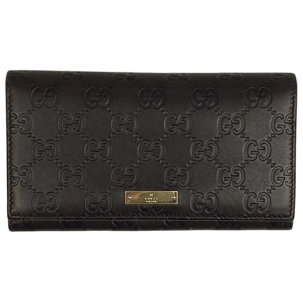 Gucci Guccissima Long Wallet GG Guccissima Leather Dark Brown